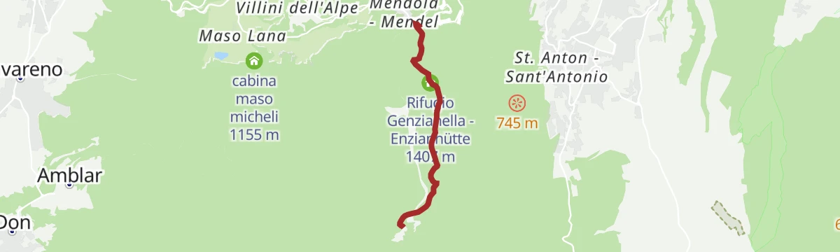 Dal Passo Mendola al rifugio Mezzavia